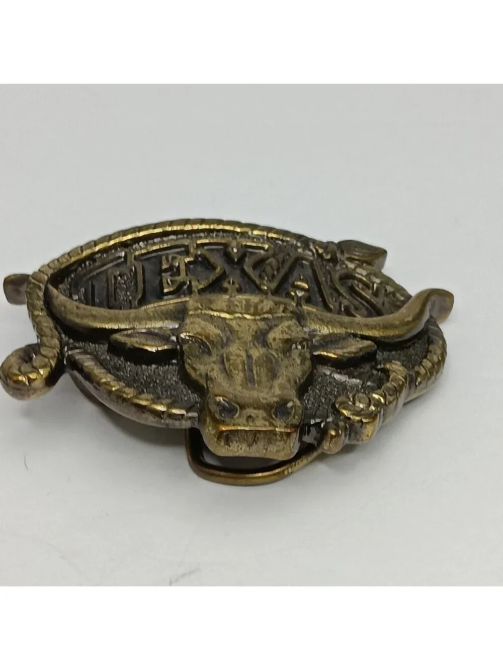 1980 Texas Longhorn 3D Belt Buckle Mad in USA Great American Buckle Co